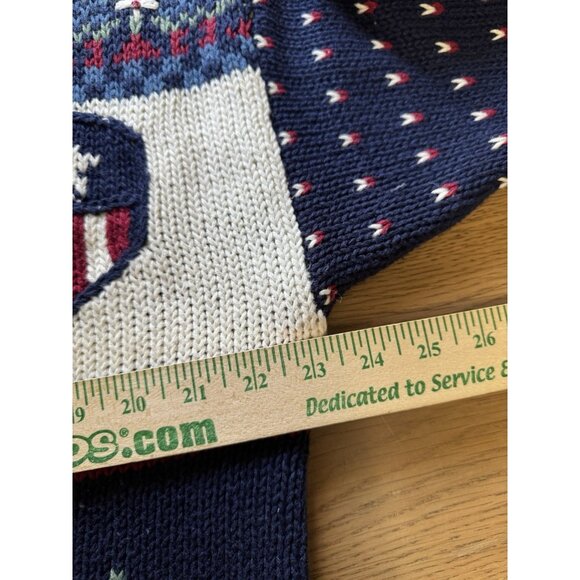 Signature By Northern Isles Cardigan Sweater Size‎ XL Hand Embroidered USA VTG - Picture 5 of 14